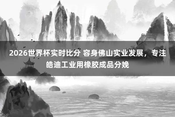 2026世界杯实时比分 容身佛山实业发展,专注皓迪工业用橡胶成品分娩