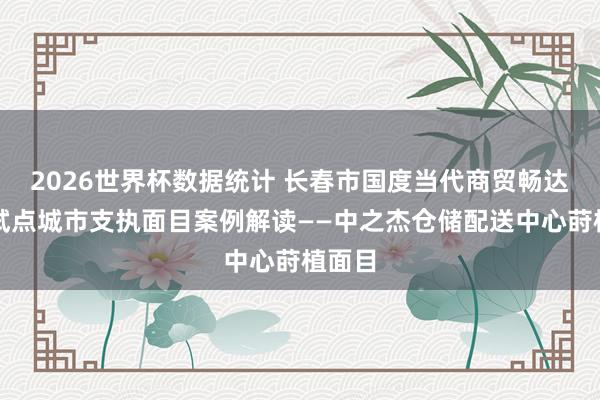 2026世界杯数据统计 长春市国度当代商贸畅达体系试点城市支执面目案例解读——中之杰仓储配送中心莳植面目