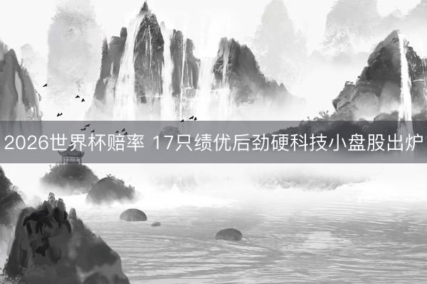 2026世界杯赔率 17只绩优后劲硬科技小盘股出炉