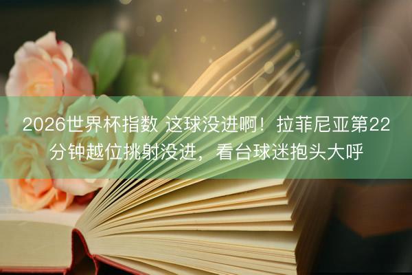 2026世界杯指数 这球没进啊！拉菲尼亚第22分钟越位挑射没进，看台球迷抱头大呼
